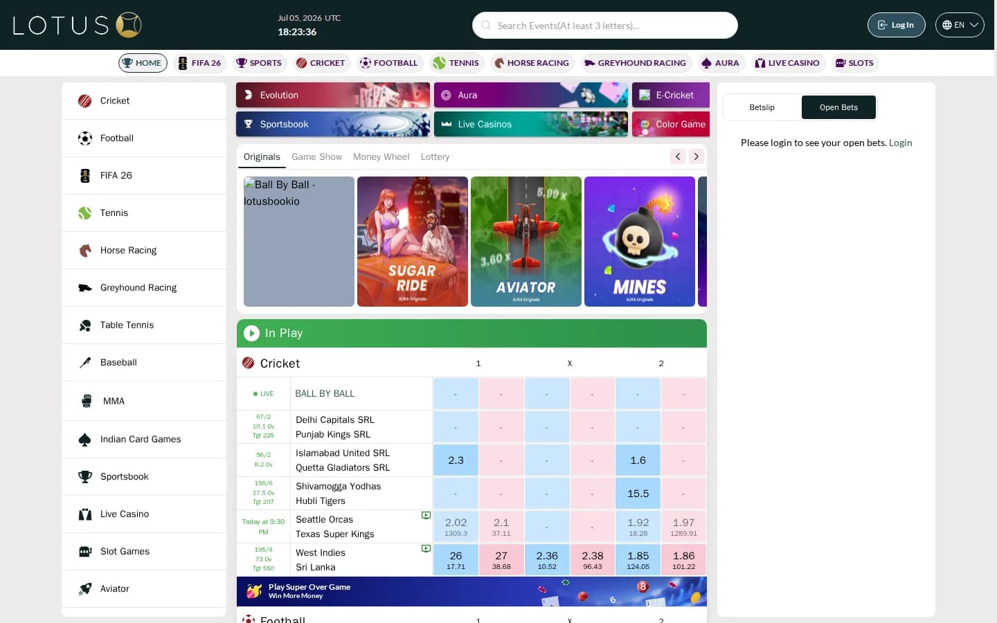lotusbook homepage screenshot